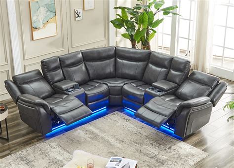 sectional box electrical|sectional with chaise and recliner.